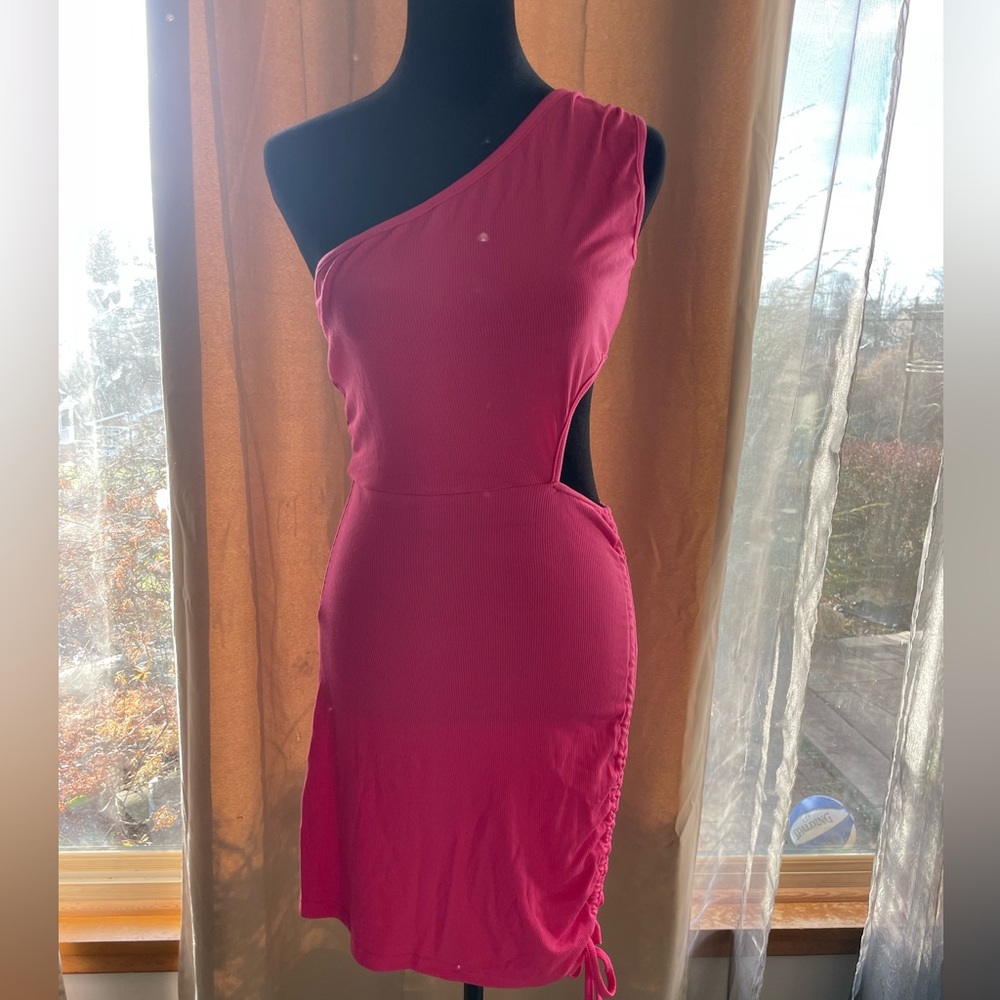 LilyCoco Women's One Shoulder Bodycon Dress
Hot Pink Sz. S